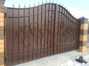 Кованые ворота д. Субботино Тюменского района
